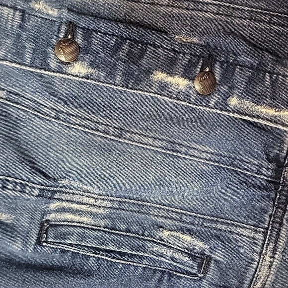 Free People Distressed Denim Jacket - Picture 8 of 9